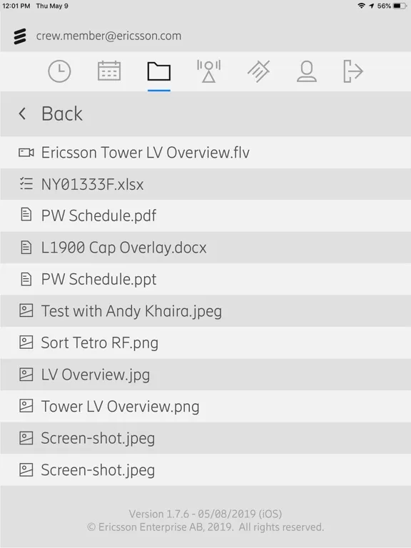 Captures d'écran de Ericsson Remote Access iPad 