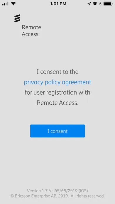 Captures d'écran de Ericsson Remote Access