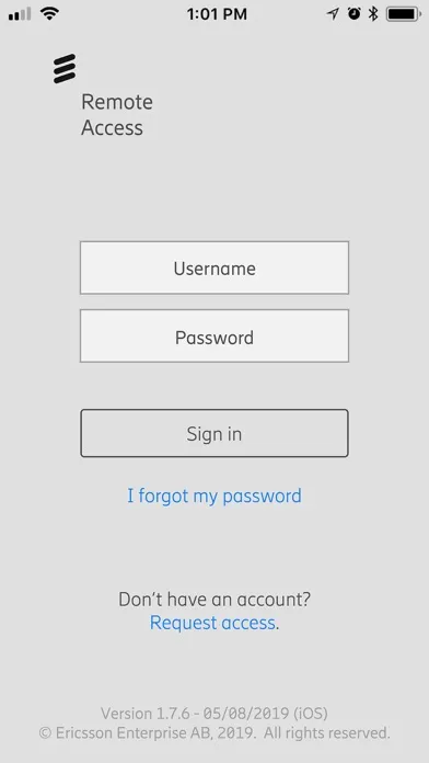 Captures d'écran de Ericsson Remote Access