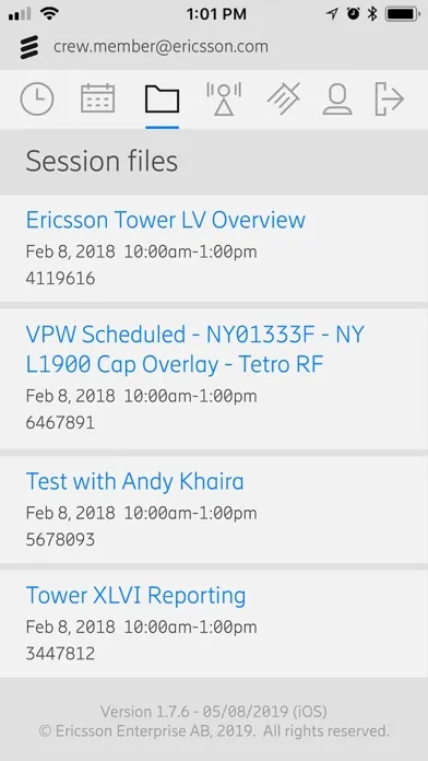 Captures d'écran de Ericsson Remote Access