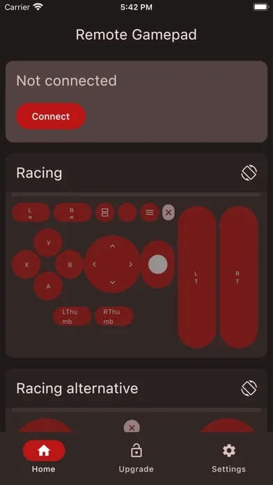 Capturas de tela do Remote Gamepad