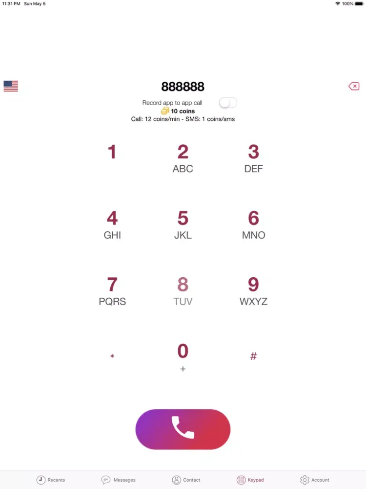 Screenshot di Automatic Call Recorder ACR. iPad 
