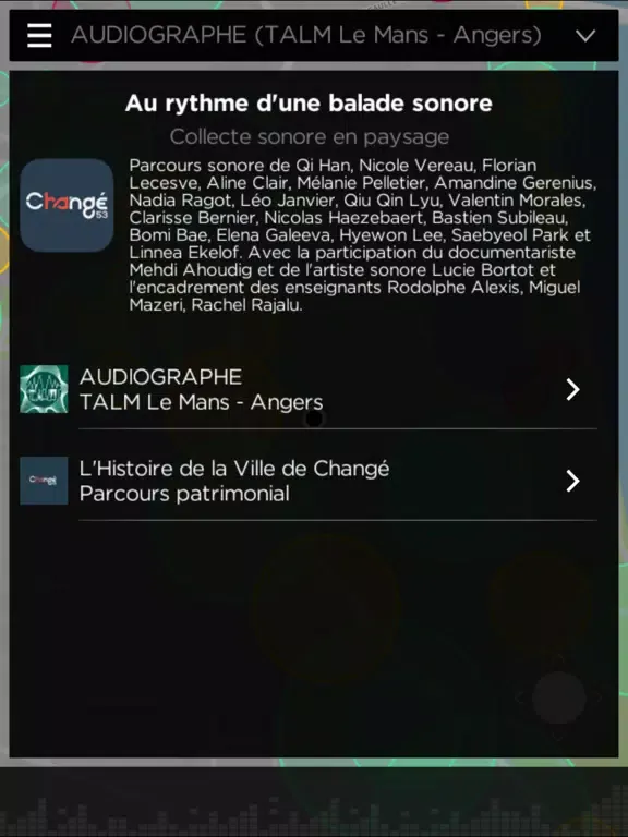 Ảnh chụp màn hình của Collecte sonore iPad 