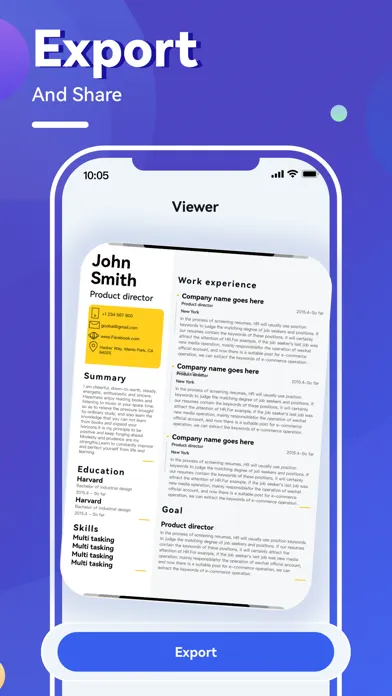 Resume Creator: CV Resume Make Screenshots