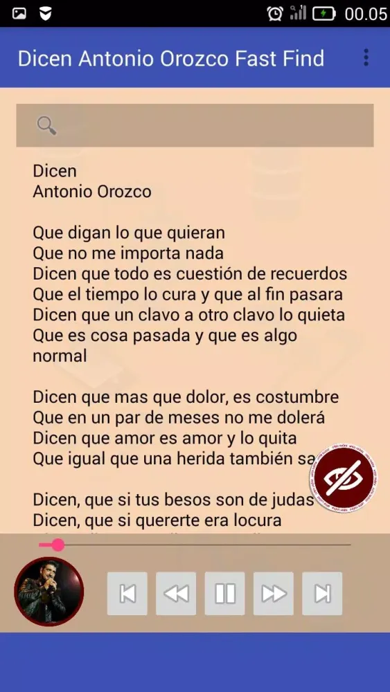 Screenshot di Antonio Orozco Fast Find