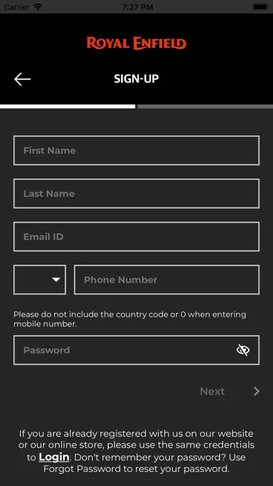 Royal Enfield App-NorthAmerica Screenshots