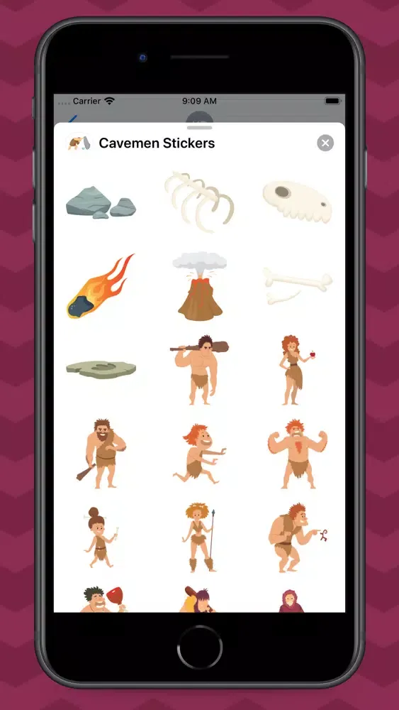 Ảnh chụp màn hình của Cavemen Stickers