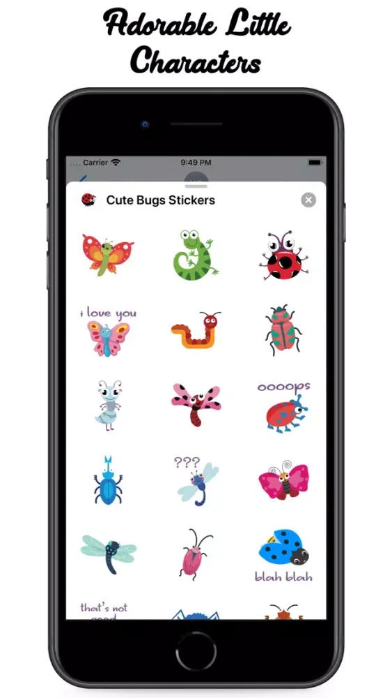 Cute Bugs Stickers Ekran Görüntüleri