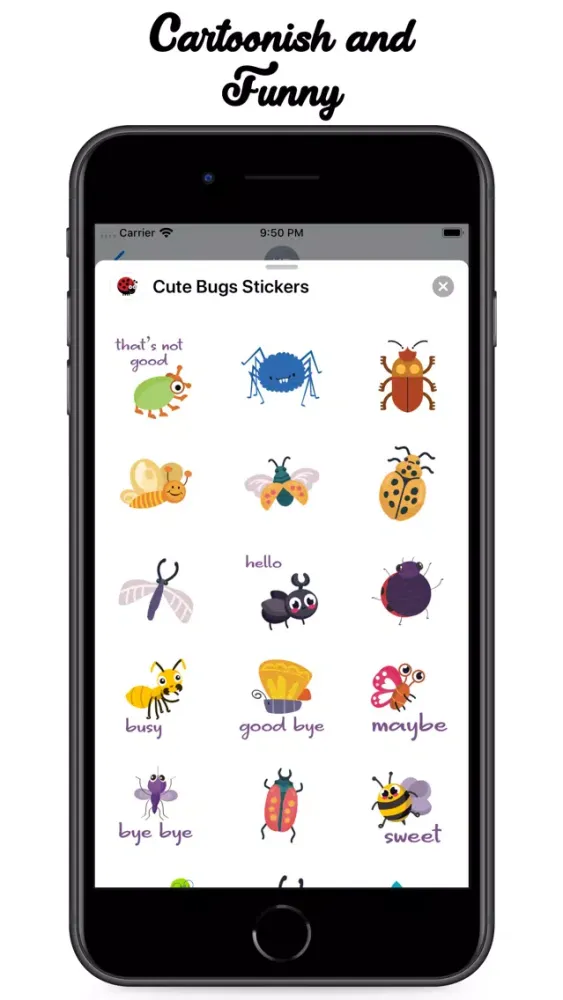 Cute Bugs Stickers Ekran Görüntüleri