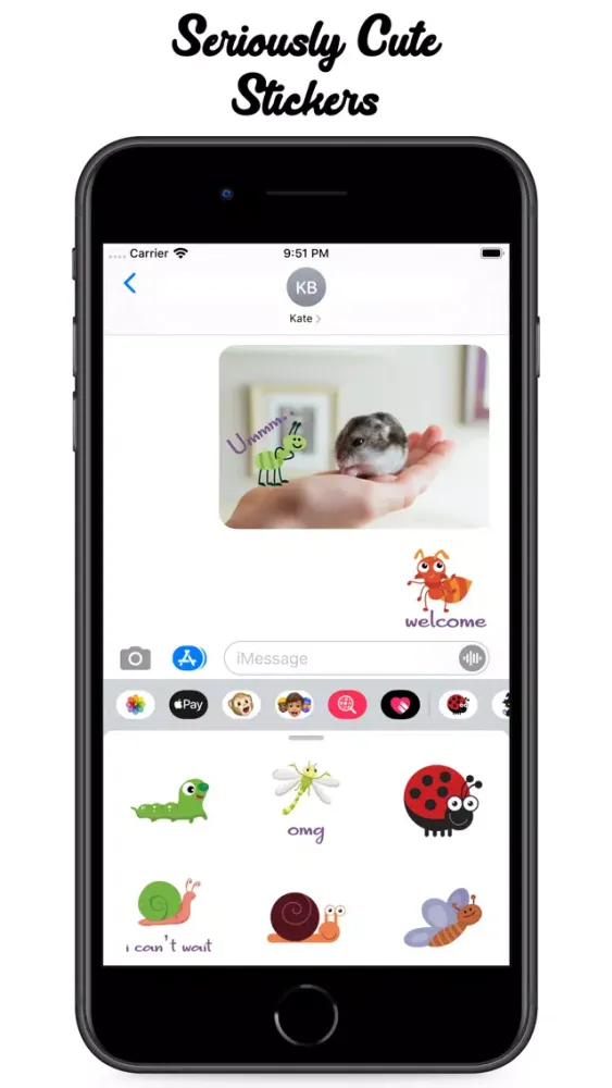 Cute Bugs Stickers Ekran Görüntüleri