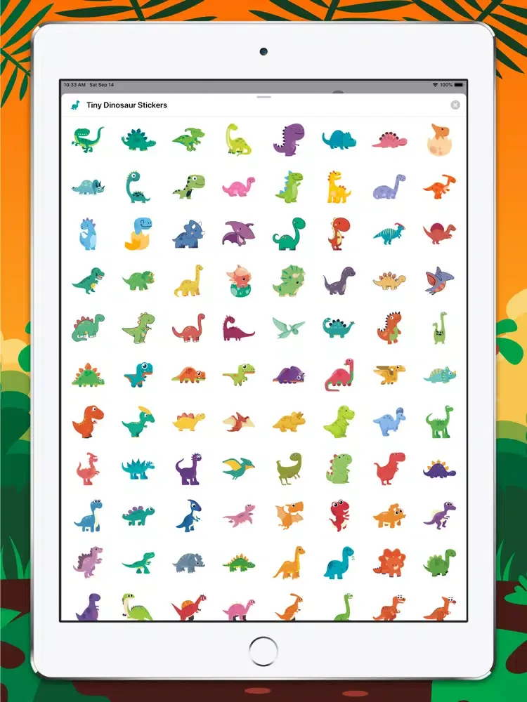 Скриншоты Tiny Dinosaur Stickers iPad 