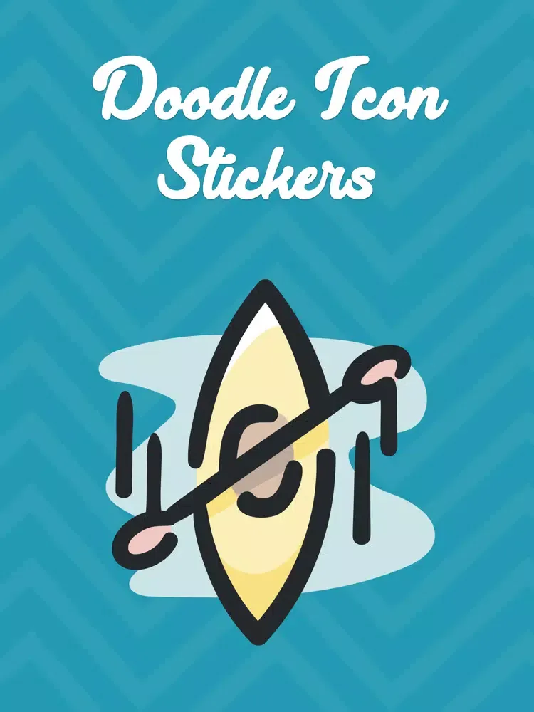 Ảnh chụp màn hình của Doodle Icon Stickers iPad 
