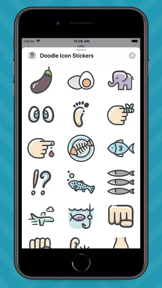 Ảnh chụp màn hình của Doodle Icon Stickers