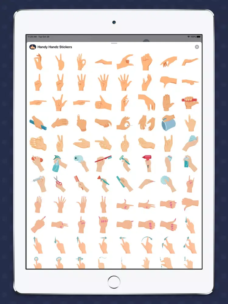 Handy Handz Stickers iPad  स्क्रीनशॉट