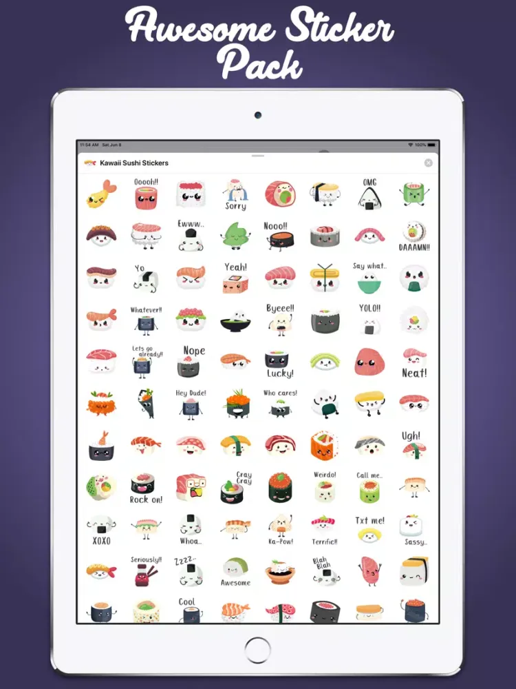 Скриншоты Kawaii Sushi Stickers iPad 