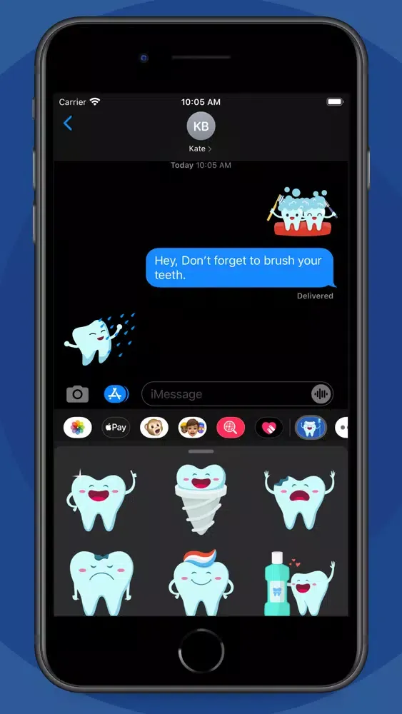 Tangkapan layar Teeth Emojis