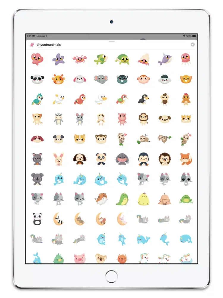 Tiny Animals Stickers iPad  Ekran Görüntüleri