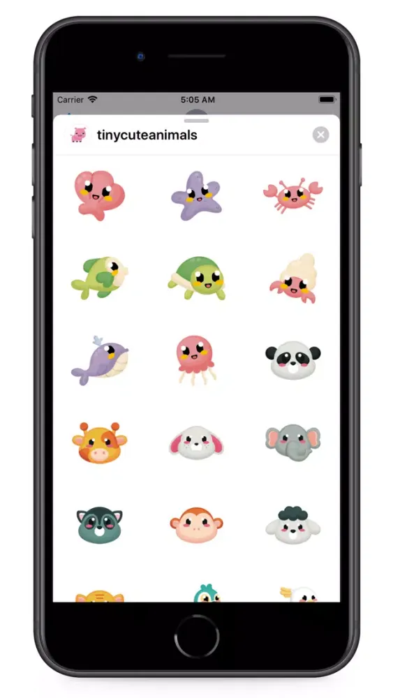 Tiny Animals Stickers Ekran Görüntüleri