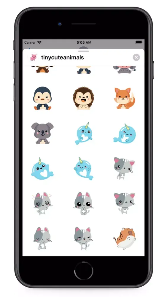 Tiny Animals Stickers Ekran Görüntüleri