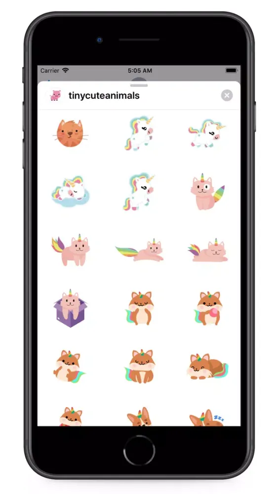 Tiny Animals Stickers Ekran Görüntüleri