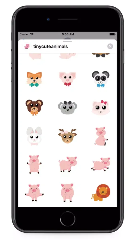 Tiny Animals Stickers Ekran Görüntüleri