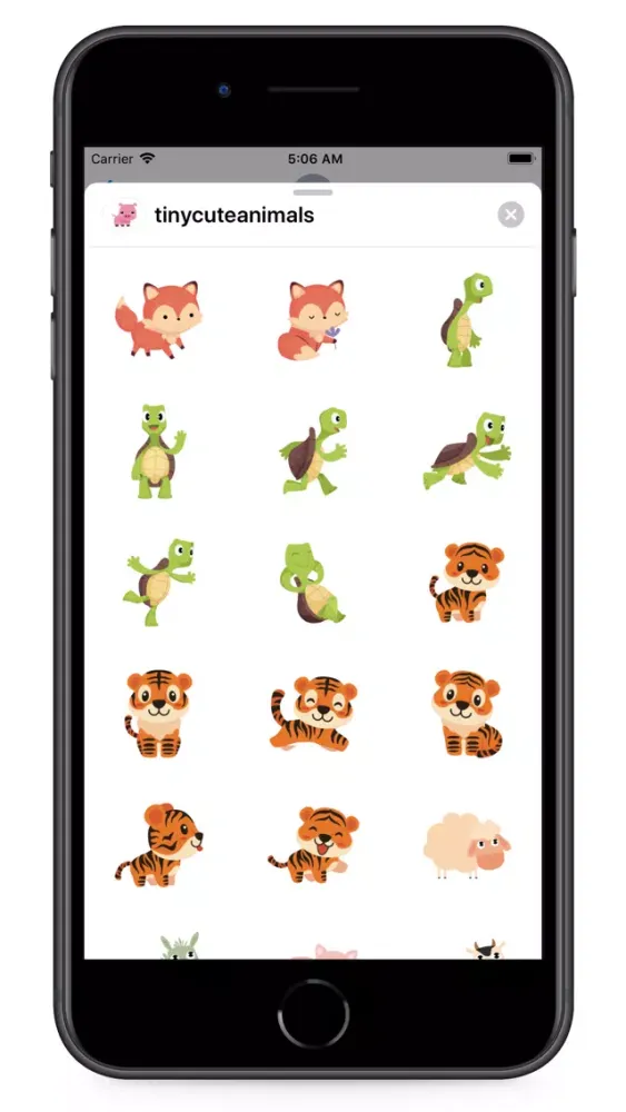 Tiny Animals Stickers Ekran Görüntüleri