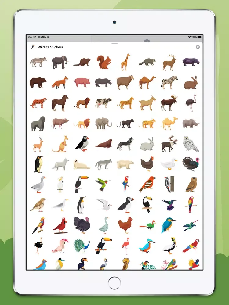 ภาพหน้าจอของ Wildlife Stickers iPad 