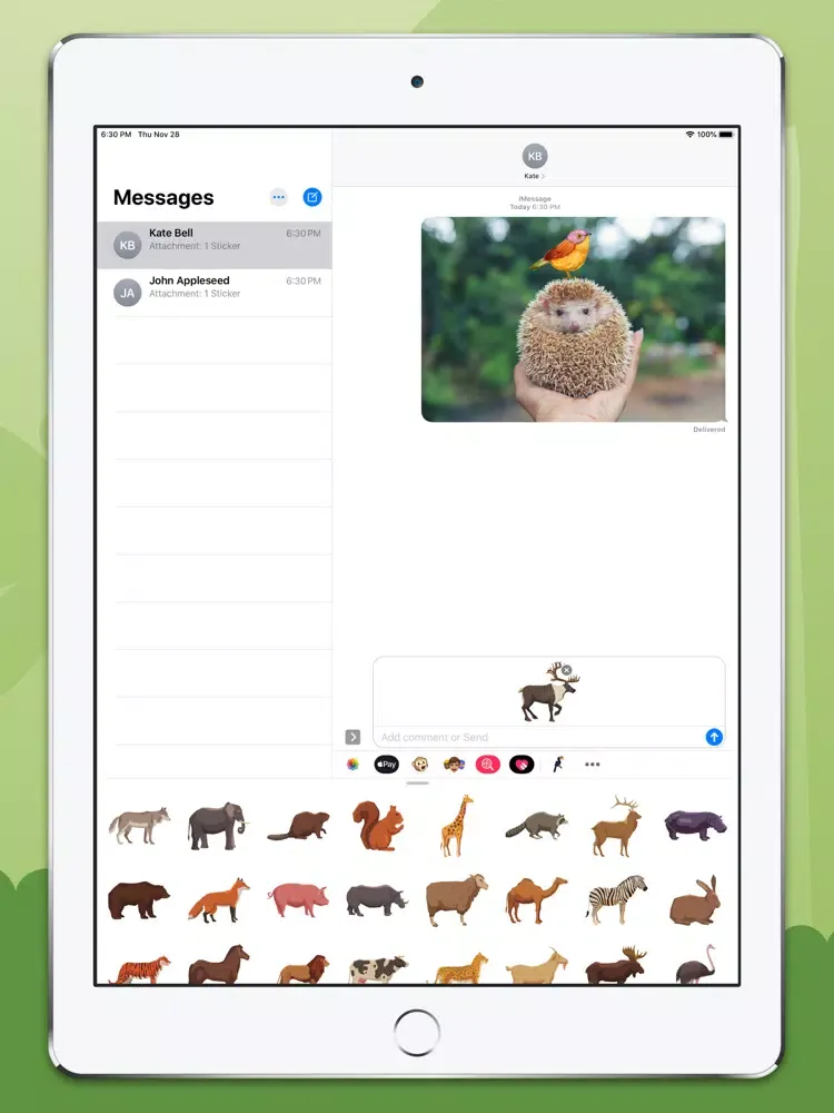 ภาพหน้าจอของ Wildlife Stickers iPad 