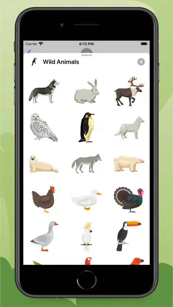 ภาพหน้าจอของ Wildlife Stickers