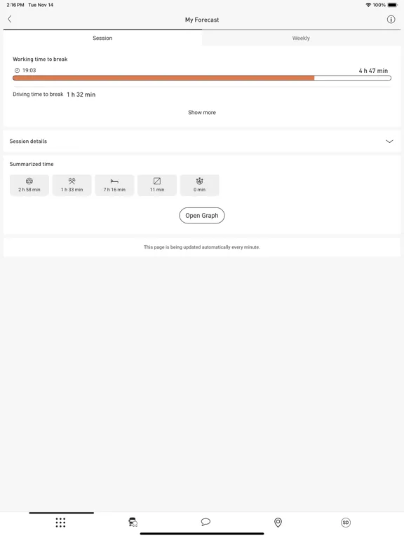 Optifleet iPad  스크린샷