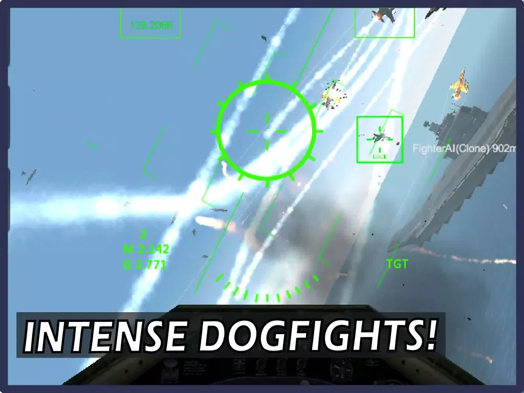 Ảnh chụp màn hình của F-14 Navy Pilot iPad 