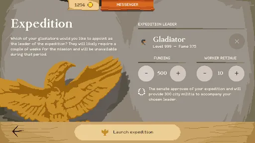Capturas de tela do Gladiator manager