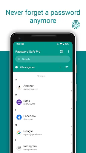 Zrzuty ekranu Password Safe and Manager
