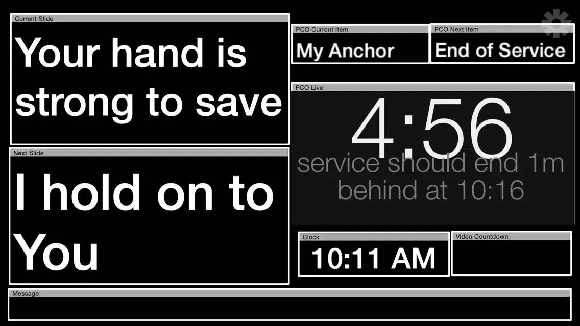 ProPresenter Stage Display 스크린샷