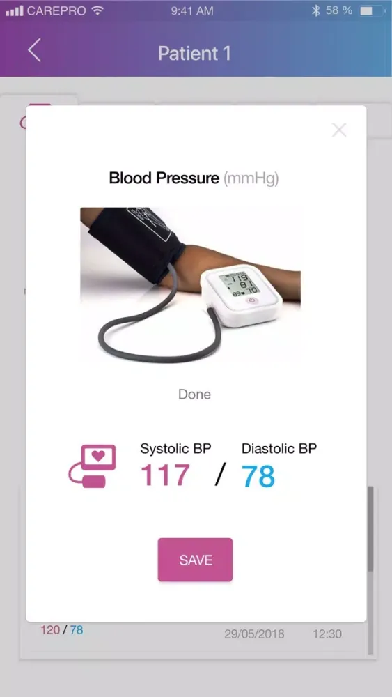 Скриншоты CarePro Vitals