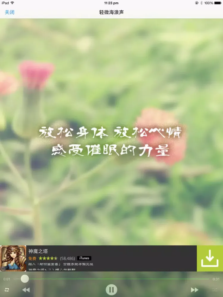 Screenshot di 纯净的自然音效大合集 iPad 