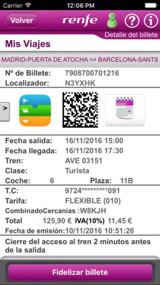 Renfe Ticket应用截图