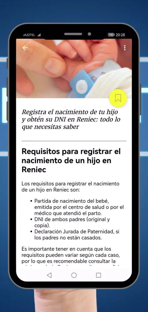 Capturas de pantalla de RENIEC Perú | Info