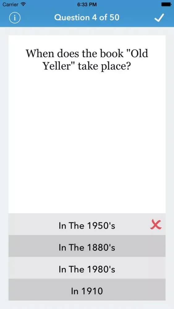 Ảnh chụp màn hình của Literature Trivia for The Factual Intellectual®