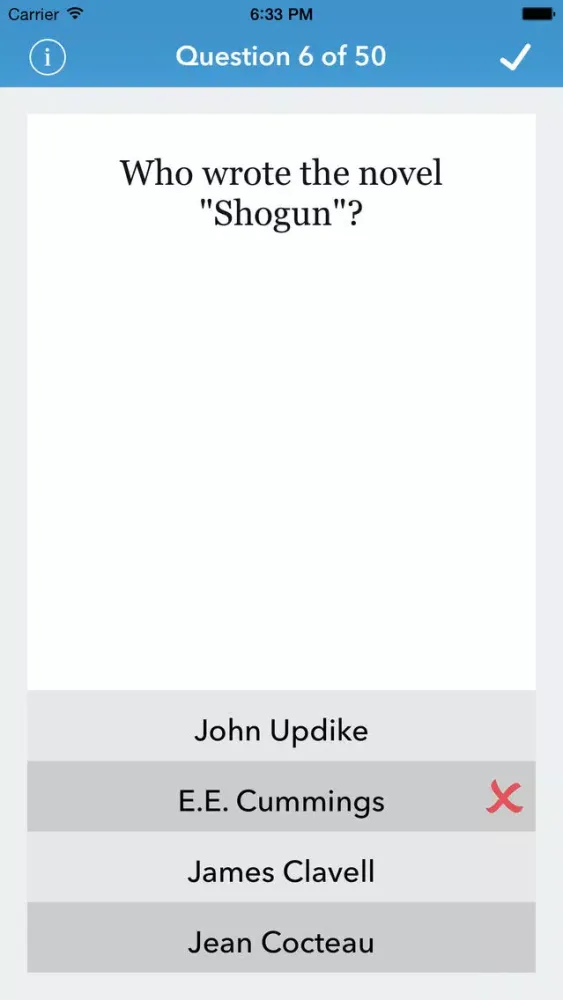 Ảnh chụp màn hình của Literature Trivia for The Factual Intellectual®