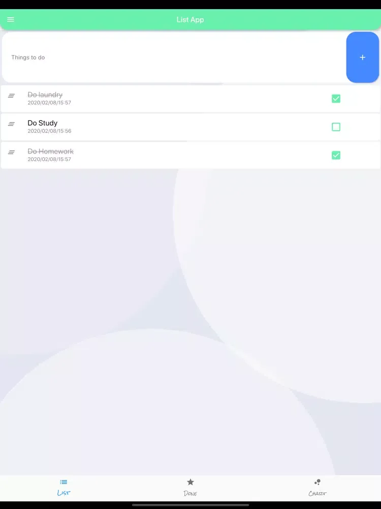 ListApp -TODO Task Manager- iPad  Screenshots