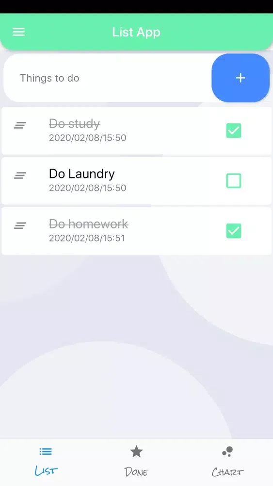 ListApp -TODO Task Manager- Screenshots