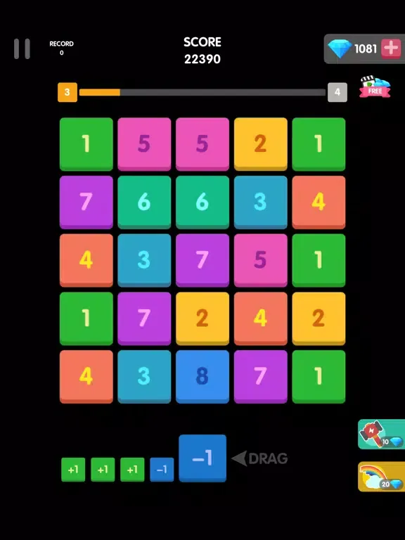 Capturas de tela do Merge Block Number Puzzle iPad 