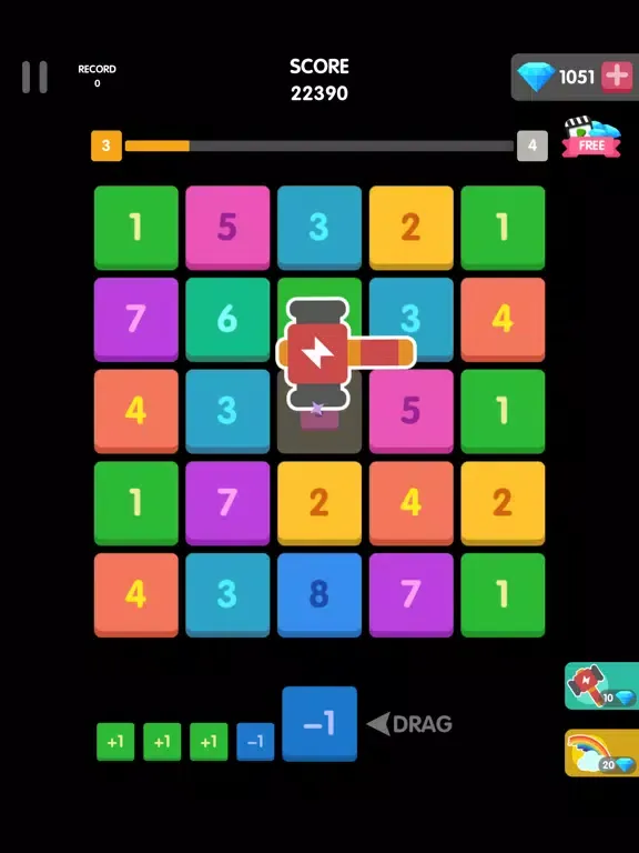 Capturas de tela do Merge Block Number Puzzle iPad 