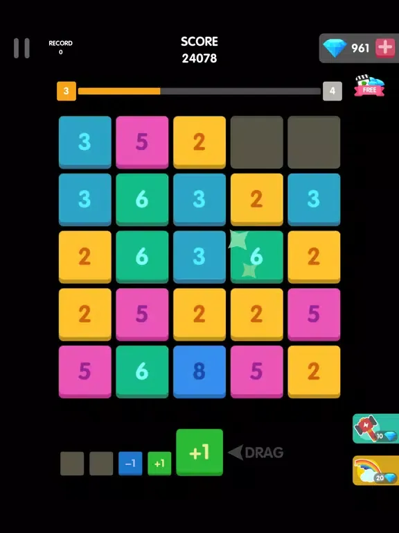 Capturas de tela do Merge Block Number Puzzle iPad 