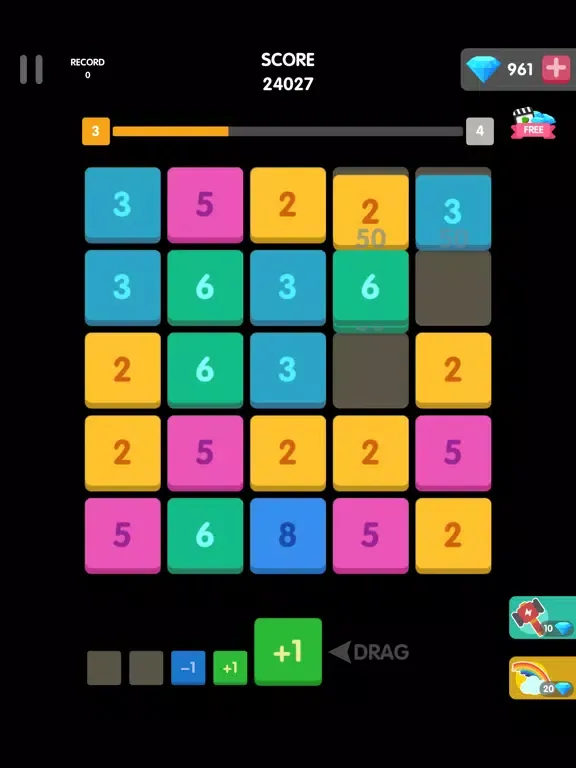 Capturas de tela do Merge Block Number Puzzle iPad 