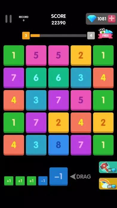 Capturas de tela do Merge Block Number Puzzle