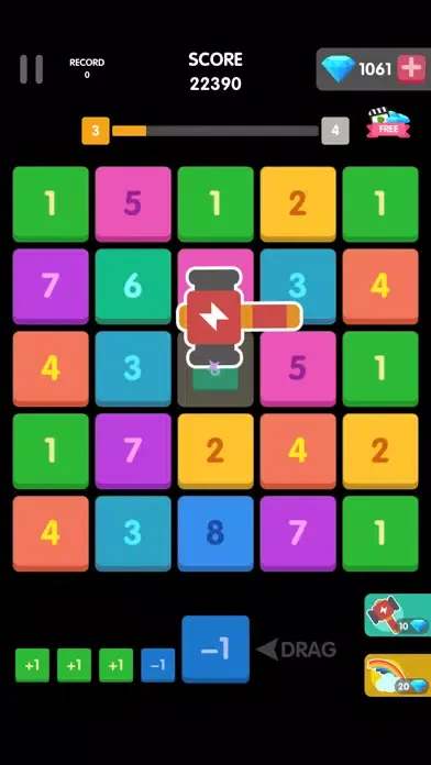 Capturas de tela do Merge Block Number Puzzle