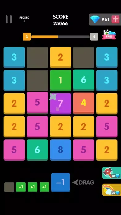 Capturas de tela do Merge Block Number Puzzle