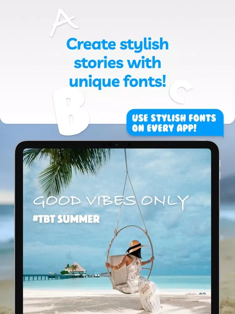 Tangkapan skrin Fonty - Fonts Keyboard & Gifs iPad 